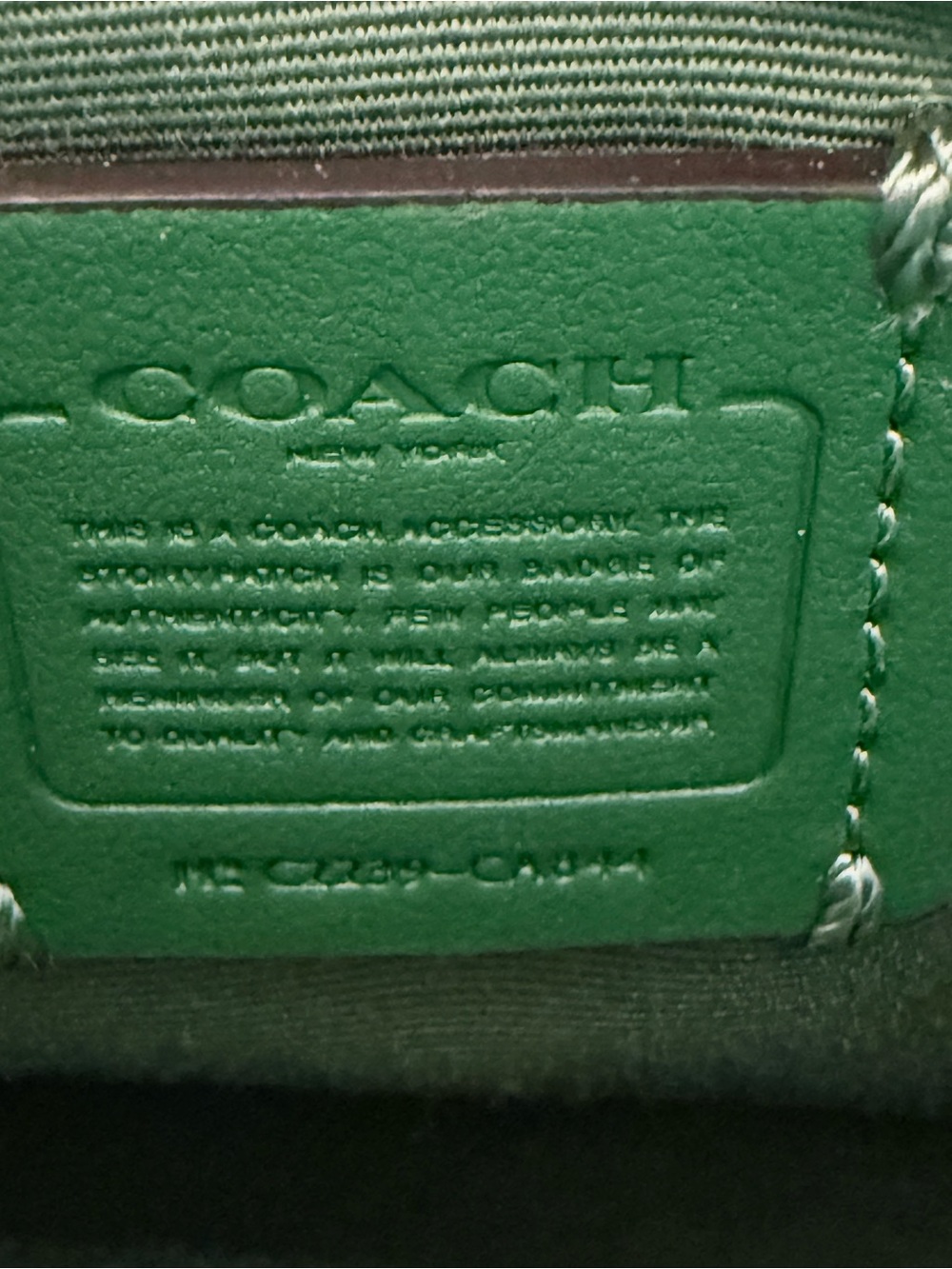 Coach Green Saffiano  Leather Mini Gallery Tote with Crossbody Removable Strap - Picture 4 of 4